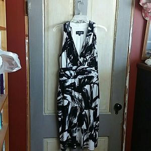 Black Label by Evan Picone dress black and white